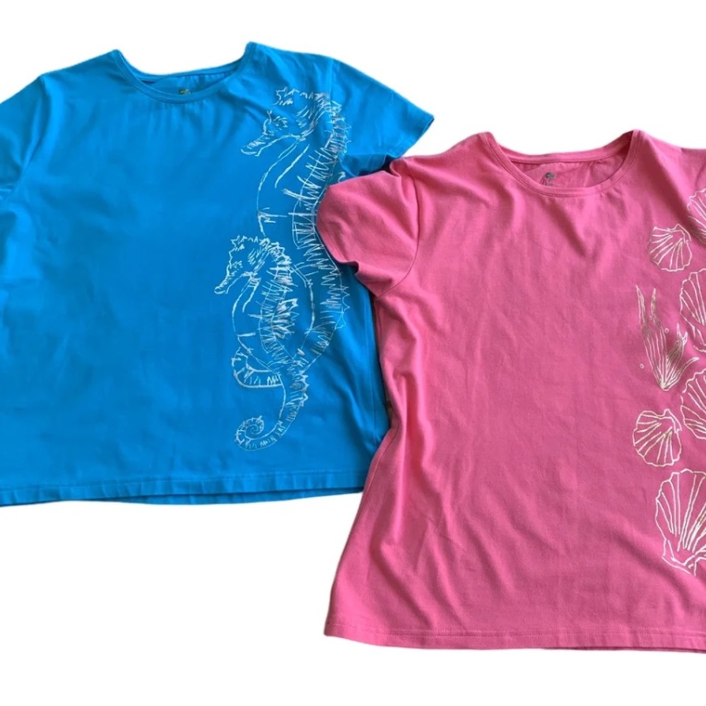 * Palm Harbor lot of 2 large women’s T shirts
